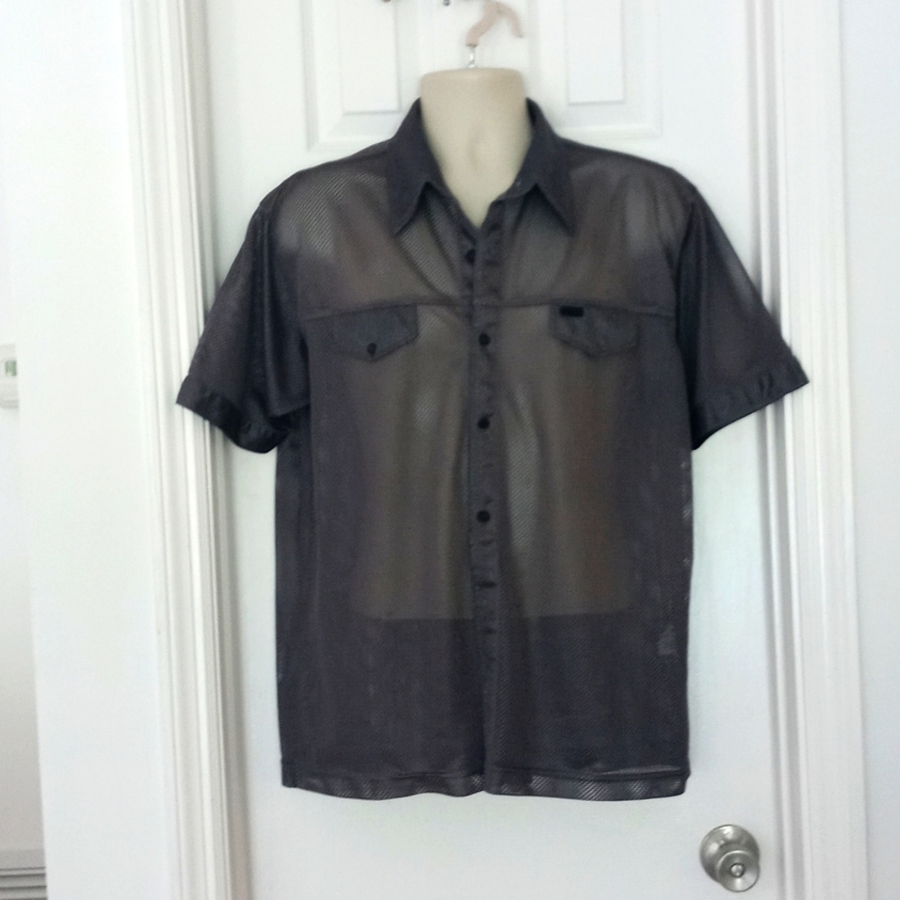 Mens Vintage Mesh Shirt